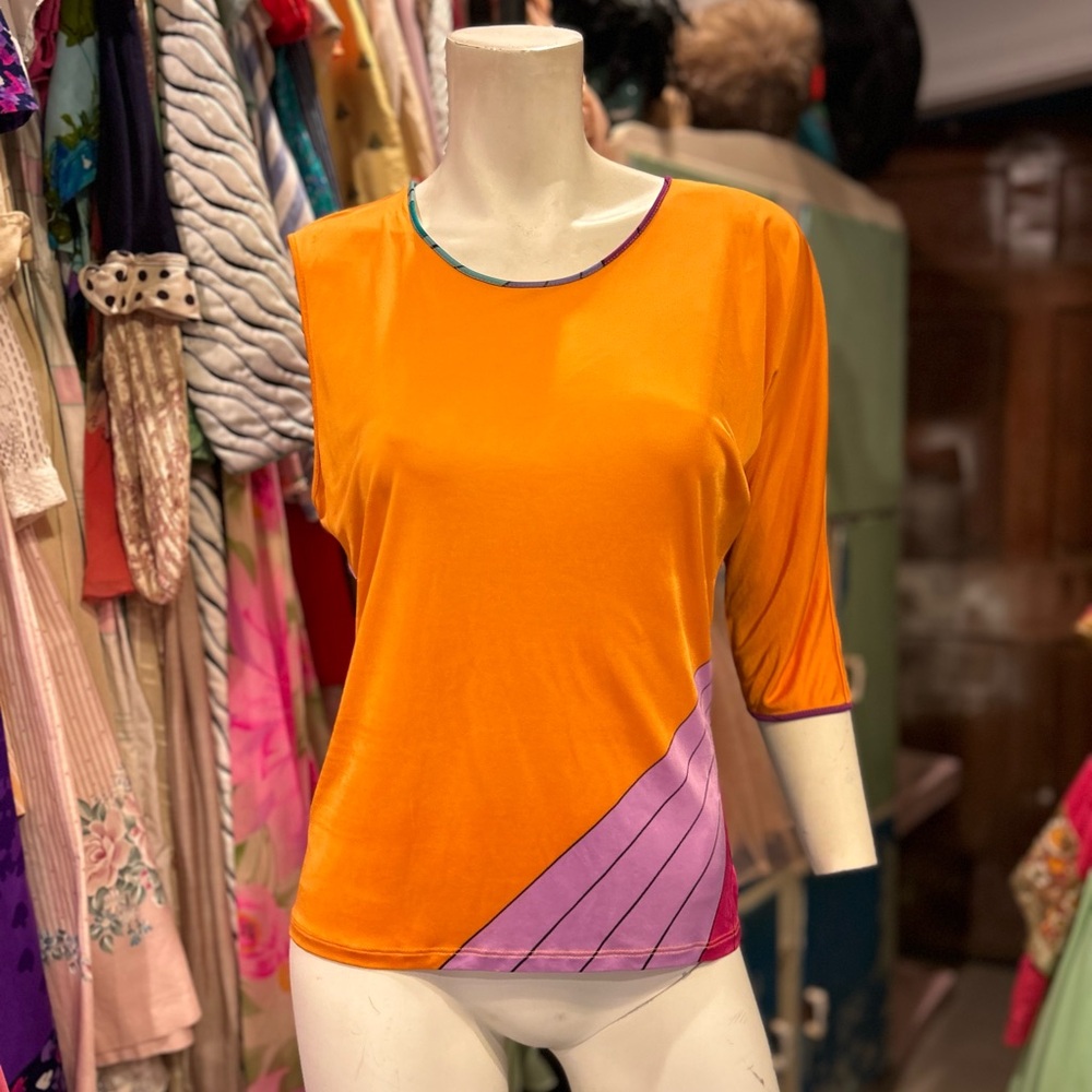 Y2K Versace Psychedelic Top - Picture 2 of 15